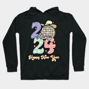 Howdy Happy New Year 2024 Groovy Hoodie